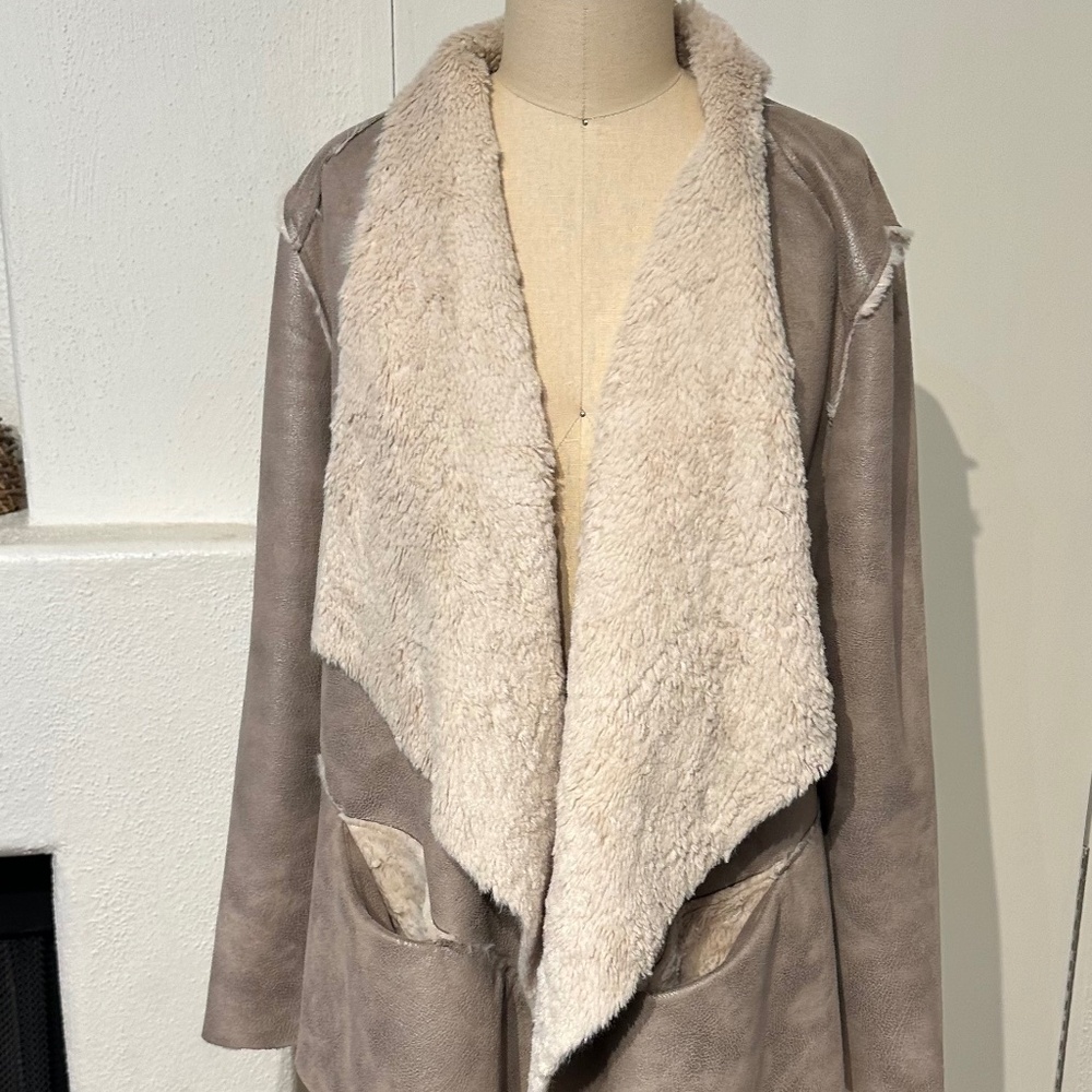 Saks Fifth Avenue, Blue Label, Faux Leather/suede jacket